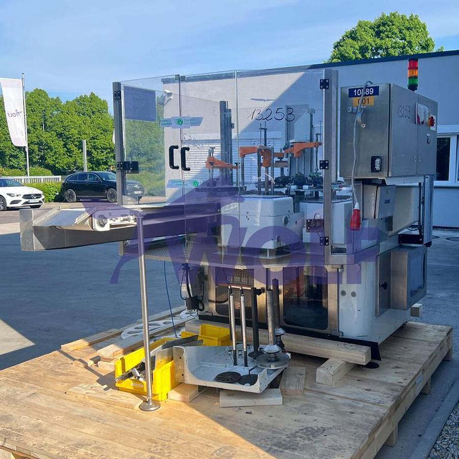 Gebraucht Stannioliermaschine RASCH - Type RG für Bodenfaltung, Baujahr 1993.