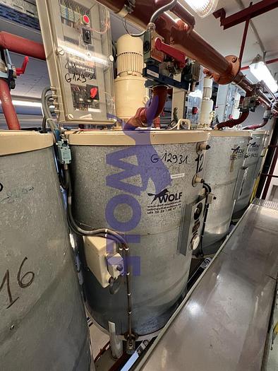 Gebraucht Rührwerksbehälter (12) THOUET - Type RW-1000 mit ca. 1.000 kg Inhalt.