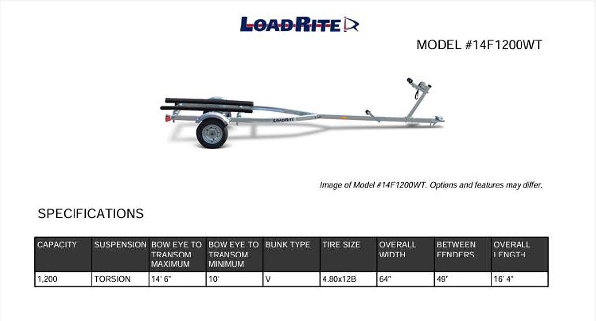 Used 2016 LOAD RITE 14F1000WT