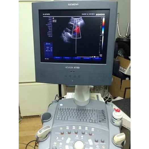 D'occasion ECHOGRAPHE SIEMENS X150 ECRAN PLAT, COULEUR DOPPLER AVCE SONDE ABDOMINALE CONVEXE 2-5 MHZ ET SONDE LINEAIRE SUPERFICIELLE 5-10 M