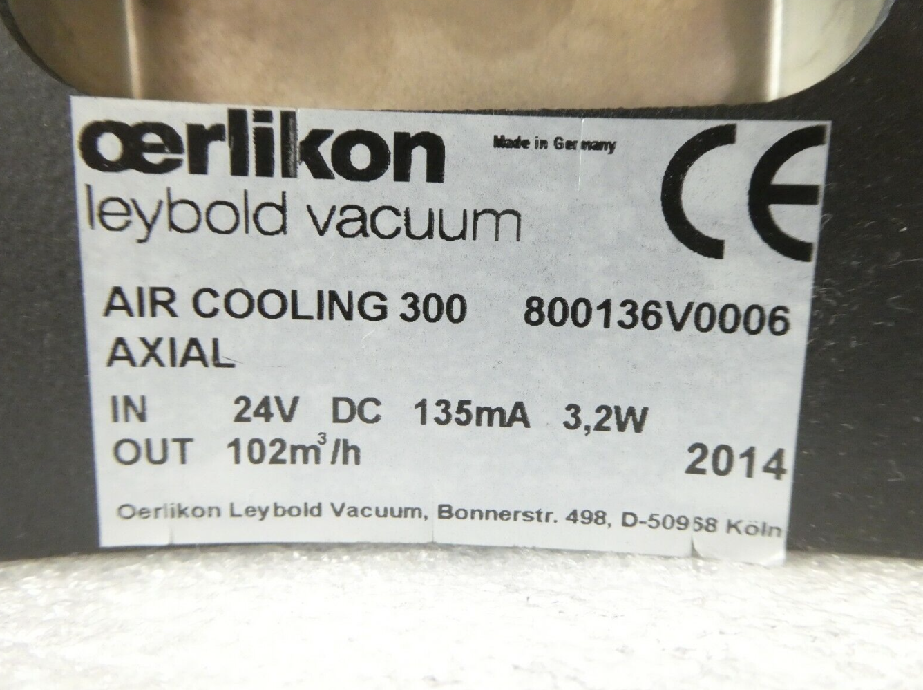 Used Leybold TURBOVAC T 350i 800136V0006 Turbomolecular Pump Turbo 300 Axial Working