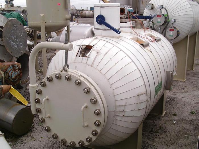 Used Standard Boiler & Tank approximately 400 gallon horizontal 316L stainless steel heater tank