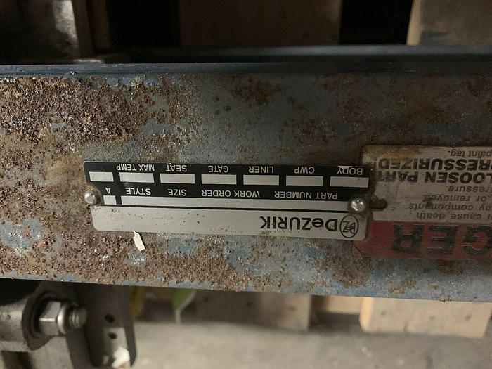 Used DeZURIK 150CWP 304 GATE/SEAT NBR BODY SIZE 14" KNIFE GATE VALVE Model: 96190 94R001