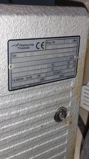 Used RIETSCHLE THOMAS VACUUM PUMP – MODEL VGD 10