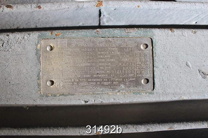 Used Toshiba B1504FLF403 Ac-Motor,  150 Hp #31492