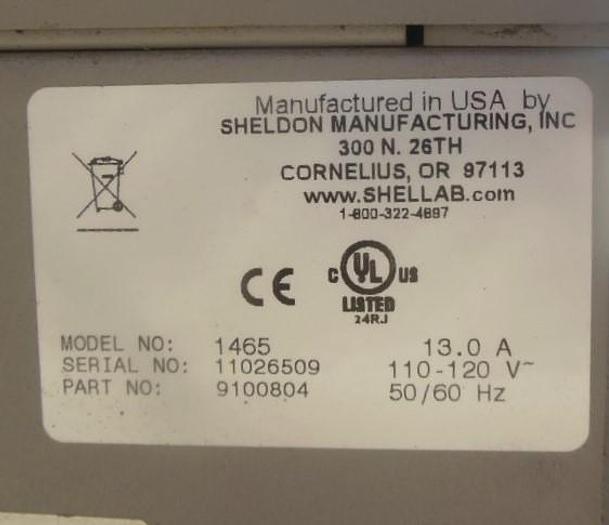 Used Oven, Sheldon, 18" X 24" X 18", S/st, Vacuum, Electric #S743177
