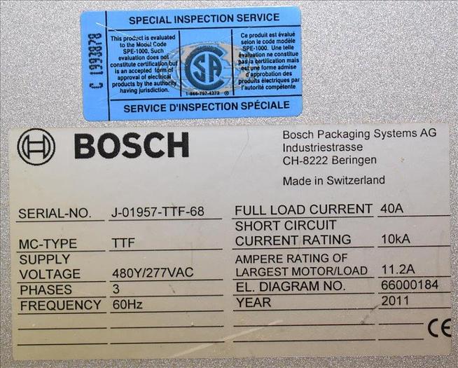 Used Bosch TTF, TTC, TTL Triseal Carton Forming,Robotic Loading and Top Closing