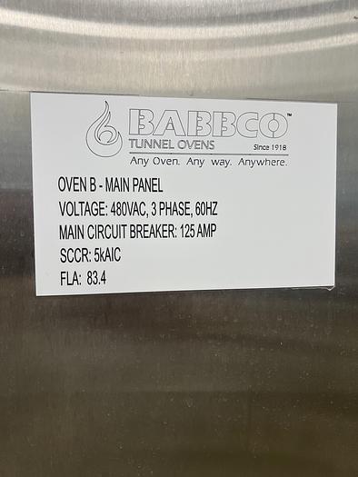 Used BABCO 2 ZONE IMPINGMENT OVEN