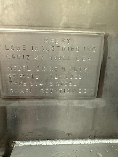 Used LOWE ALL STAINLESS STEEL RIBBION BLENDER