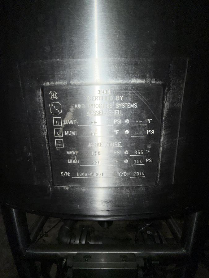 Used 2018 AB PROCESS/JBT 200 GALLON MIXING SYSTEM
