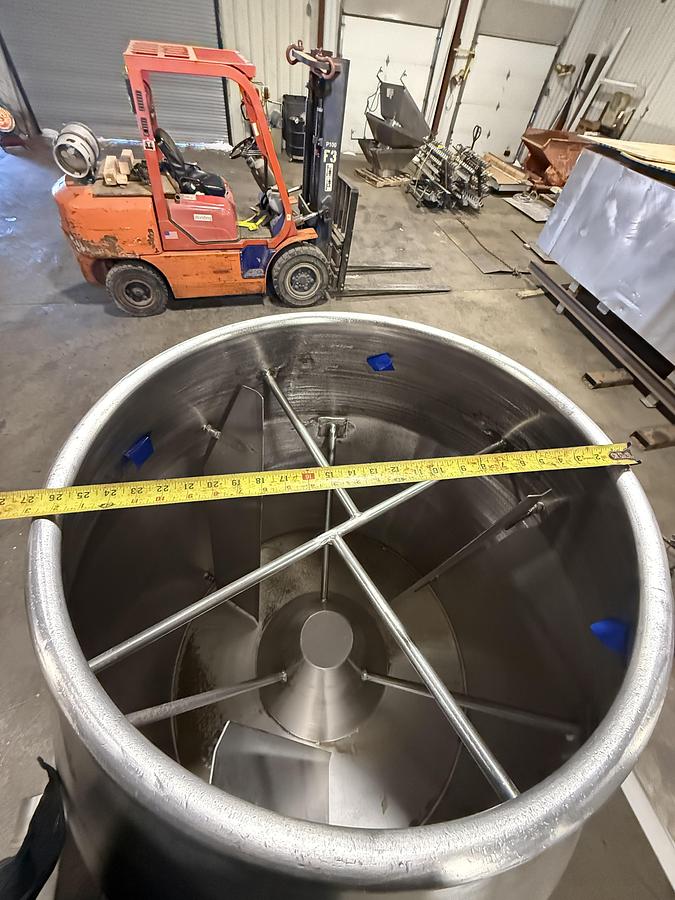 Used ALL STAINLESS STEEL TILIT DRUM MIXER DRUM DIMS 26" W X 42" D