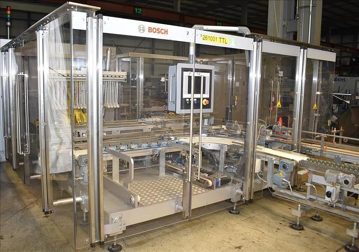 Used Bosch TTF, TTC, TTL Triseal Carton Forming,Robotic Loading and Top Closing