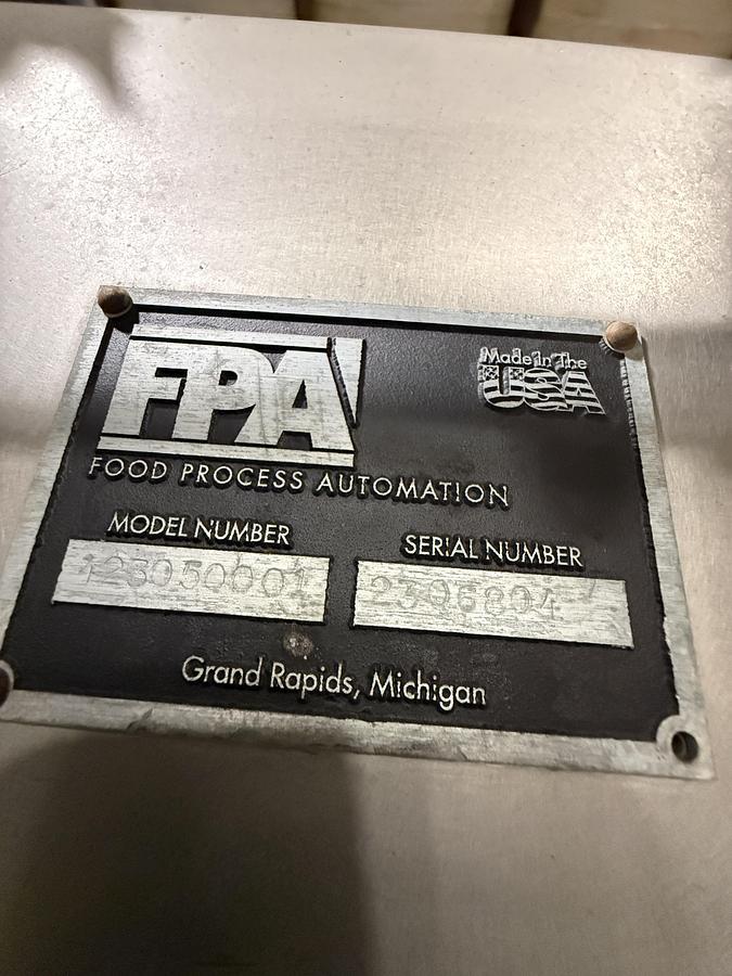 Used FOOD PROCESS AUTOMATION 50IN WIDE BELT INCLINE CONVEYOR WITH LOMA METAL DETECTOR