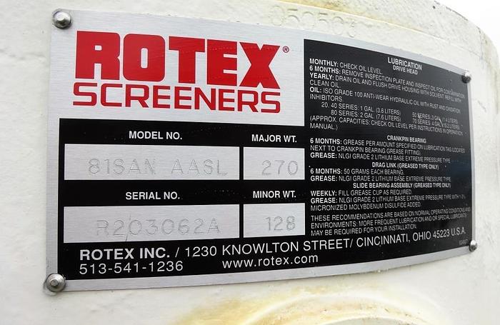 Used Rotex Screener