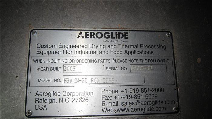 Used Aeroglide Model FBU24-25-RGX-IDFB Toasting and Puffing Baking Oven