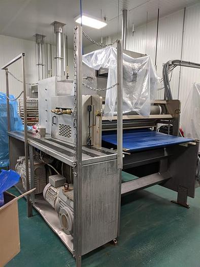 Used APV 48" TWO ROLL EXTRUDER WITH ULTRASONIC GUILLOTINE CUTTER