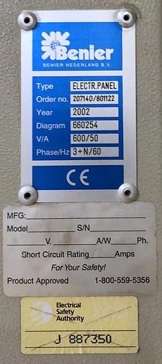 Used Benier 5 Pocket Dough Divider