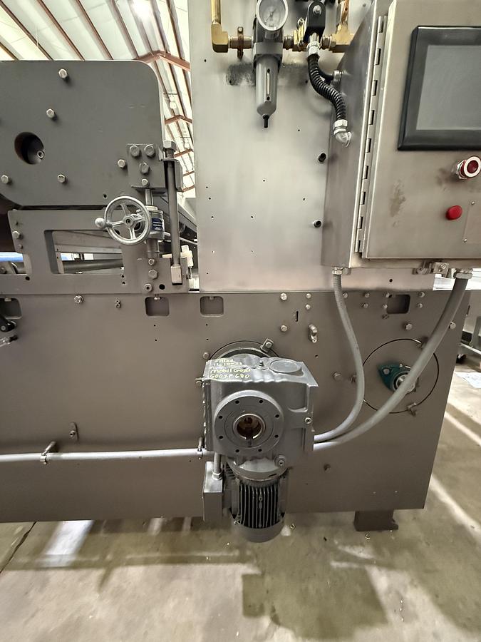 Used APV 48" TWO ROLL EXTRUDER WITH ULTRASONIC GUILLOTINE CUTTER