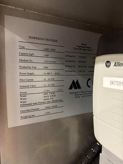 Used AASTED AMC 1000 TEMPERING UINIT