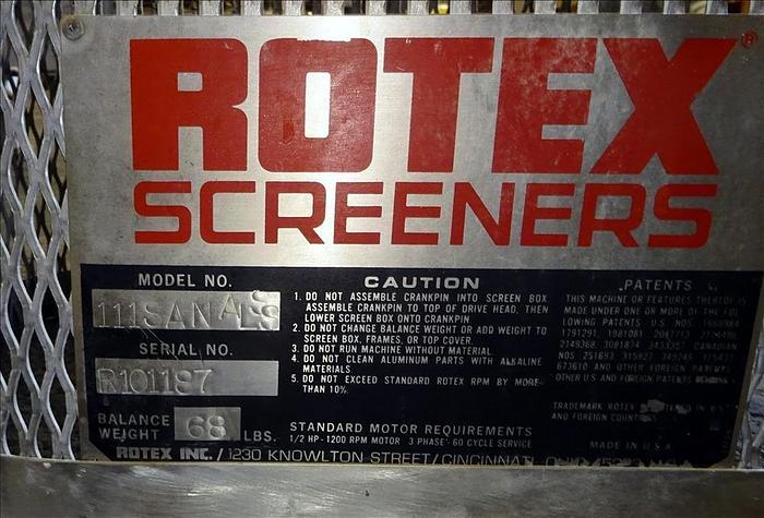 Used Rotex Screener