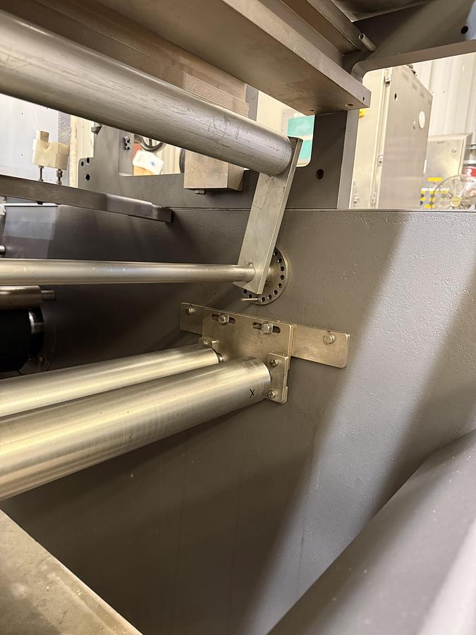 Used APV 48" TWO ROLL EXTRUDER WITH ULTRASONIC GUILLOTINE CUTTER