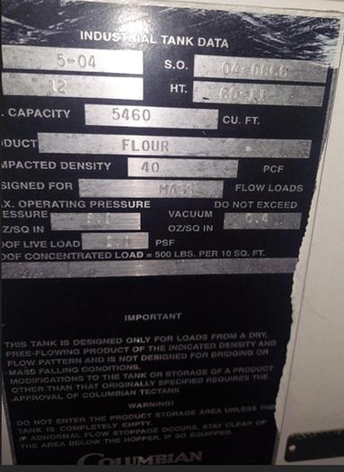 Used COLUMBIAN TECH FLOWER SILO