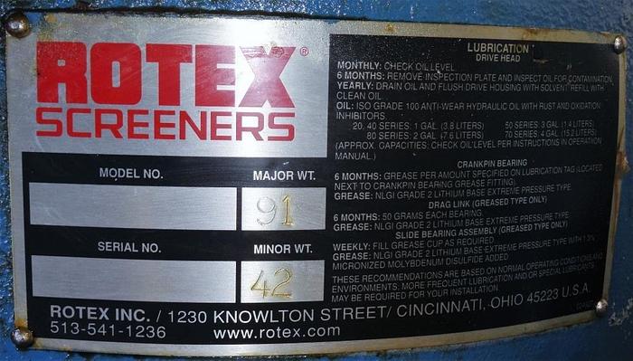 Used Rotex screener