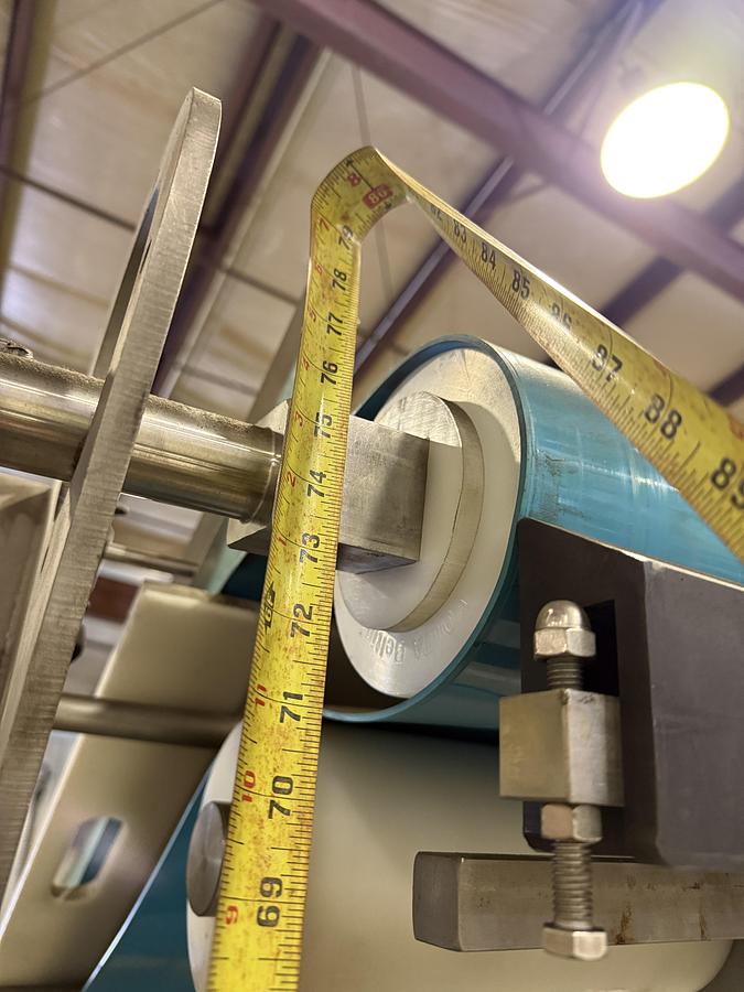 Used FOOD PROCESS AUTOMATION 48IN WIDE BELT INCLINE CONVEYOR WITH 2016 LOMA METAL DETECTOR DISCHARGE HEIGHT 75.’ MODEL 423048003 SN 2818709