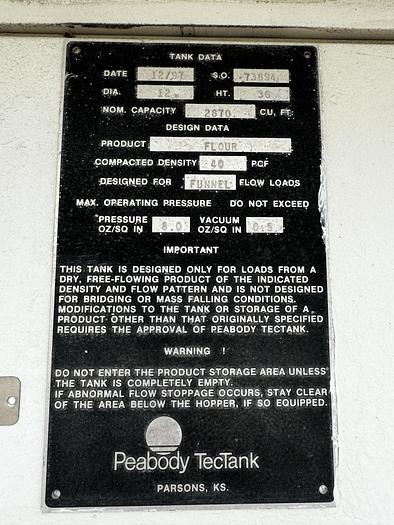 Used PEABODY FLOWER SILO