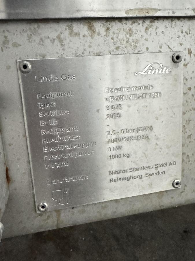 Used LINDE FREEZE TUNNEL