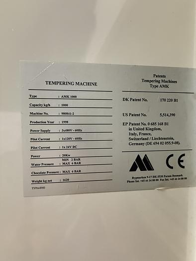 Used AASTED AMK 1000 TEMPERING UNIT