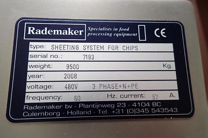Used Rademaker Sheeting Line