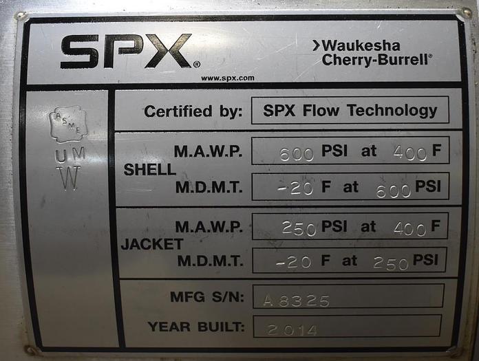 Used  SPX Waukesha Cherry Burrell Votator Scraped Surface Heat Exchanger