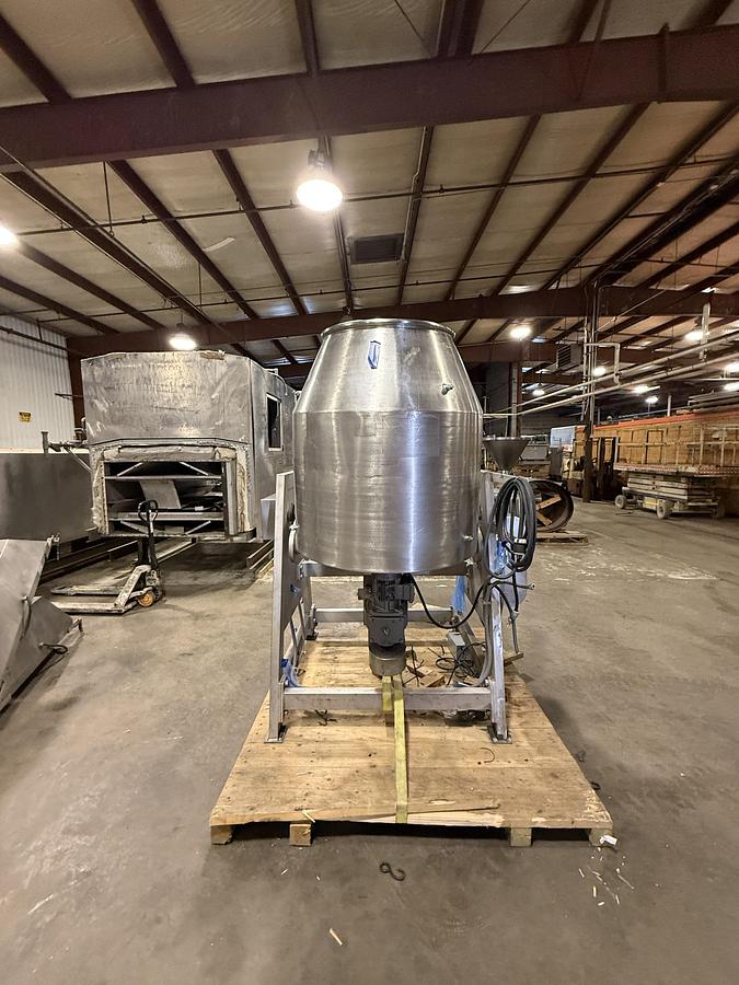 Used ALL STAINLESS STEEL TILIT DRUM MIXER DRUM DIMS 26" W X 42" D