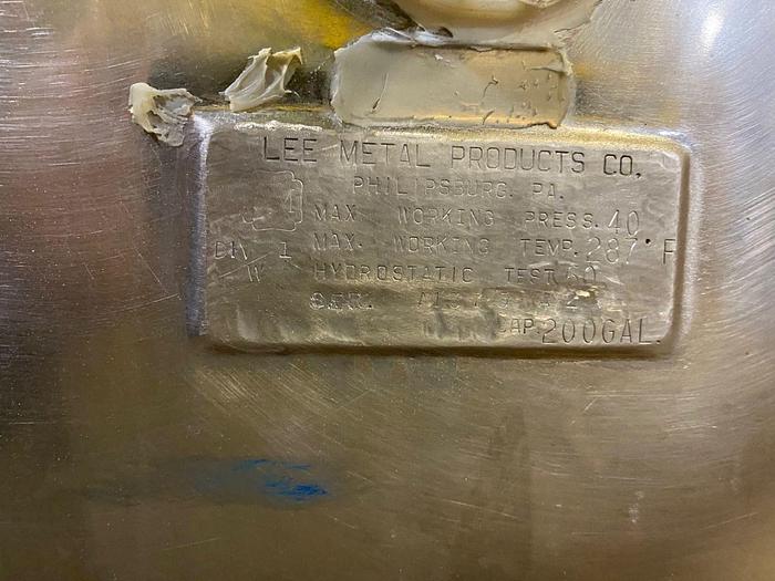 Used LEE 200 GALLON KETTLE