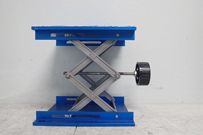 Used Fisher Scientific Lab Jack, 79lb capacity, 20cm x 20cm (8" x 8")