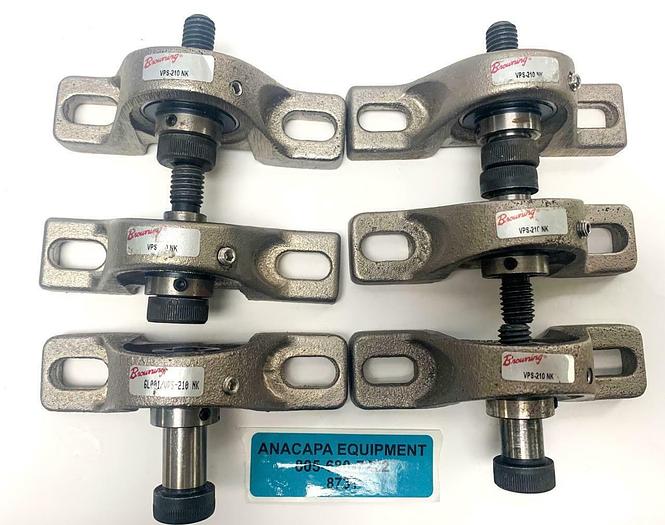 Used Browning VPS-210 NK Mounted Ball Bearing Pillow Block 5/8" Bore Lot of 6 (8731