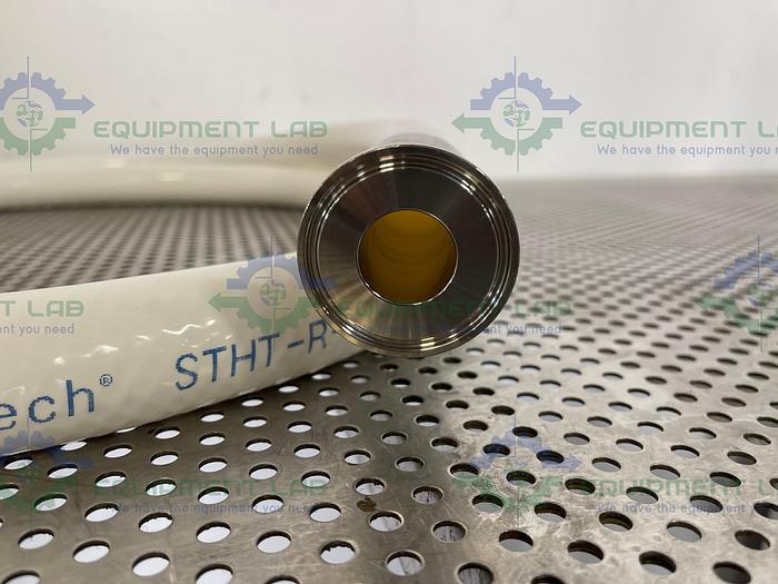 Used Sani Tech  STHT-R-HD-1000 120" Silicone Hose w/ 1" Sanitary Fitting