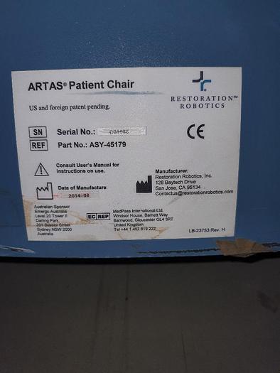 Used 2014 Restoration Robotics Inc, USA Artas Robot 9X