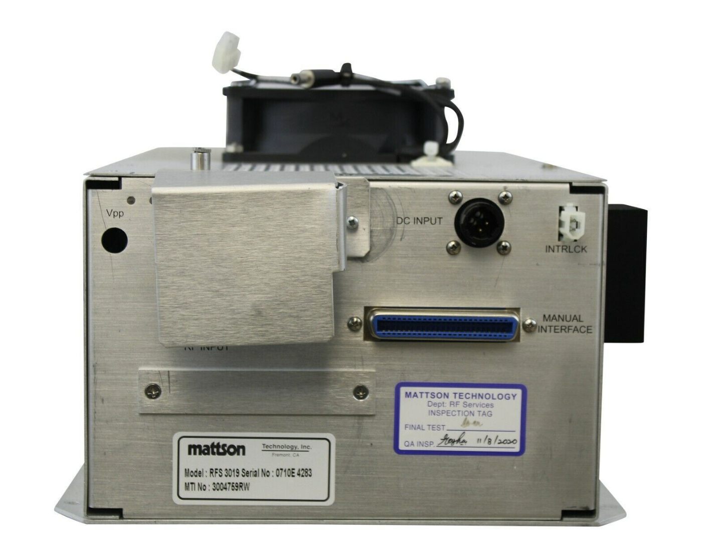 Used Mattson Technology RFS 3019 MATCH MTI NO.3004759RW