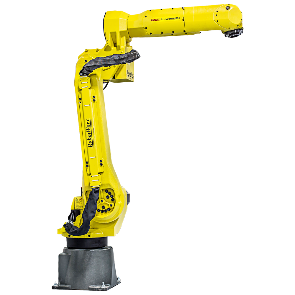 4-FANUC ARCMATE 120iC/20 WITH R-30iA CONTROL AND LINCOLN POWERWAVE 455M