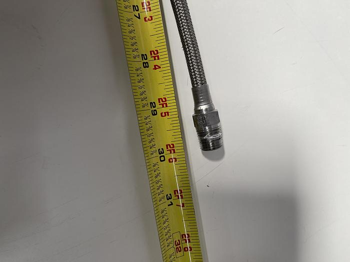 Used 30" Stainless Steel Flexible Braided Hose w/ Quick Connections