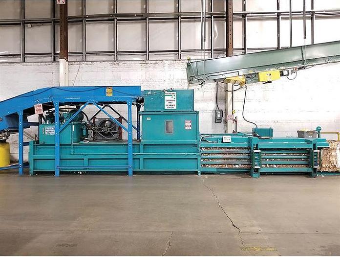Used MAREN HORIZONTAL WIDE MOUTH SHEAR BALER MODEL SWSS-A-8-30P 30 HP NO CONVEYOR