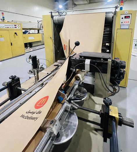 Used (visible in production) 2008 CURIONI SUN MASTER 540 - Paper bag making machine with twisted handles unit