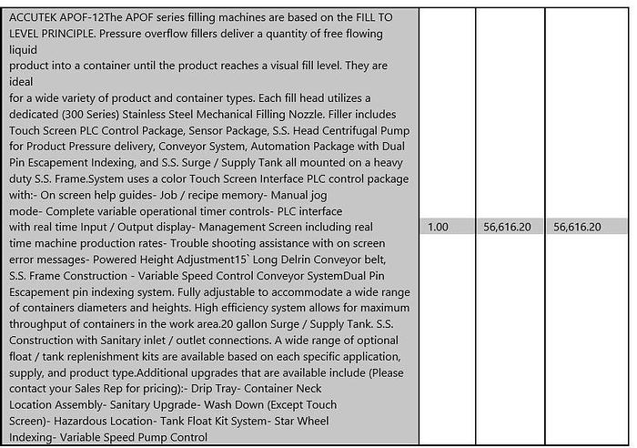 Used Inline Filling Systems - inline 12 spout pressure gravity filler with conveyor