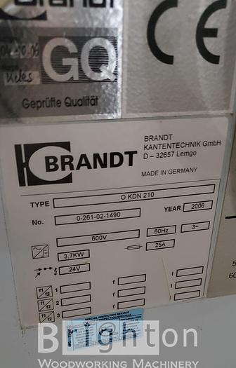 Used 2006 Brandt ***SOLD ***Optimat KDN210, Used  Edgebander #BBM2671