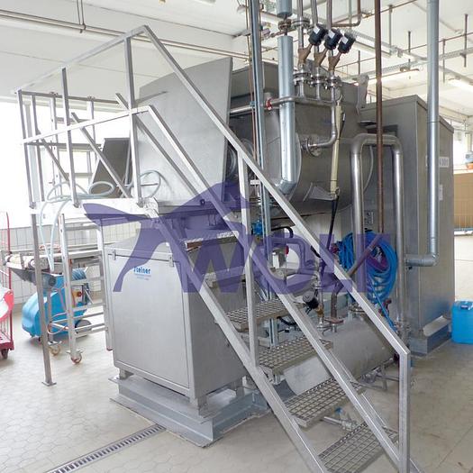 Used Double-Z Kneader STEINER APPARATEBAU - type DZK-1000, in stainless steel, year of manufacture 2010.