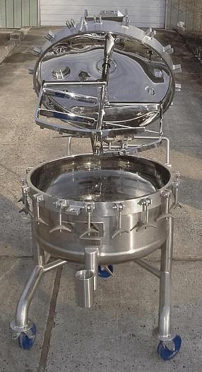 Used 100 GALLON LEE DOUBLE MOTION VACUUM PROCESSOR – S/S – VACUUM