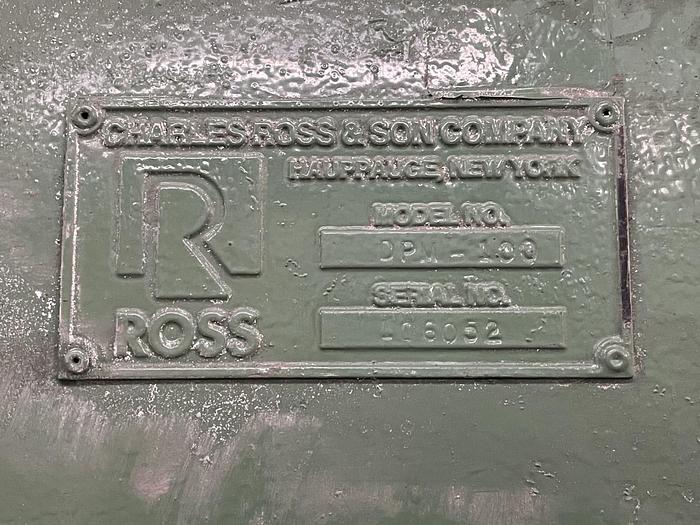 Used 100 GALLON ROSS DOUBLE PLANETARY MIXER – DPM 100 –  S/S – VAC – JKTD. (#9689)