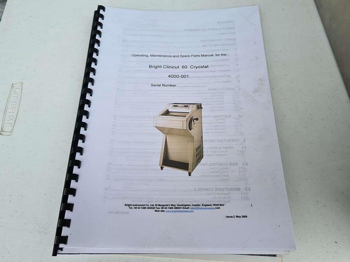 Used Bright Clinicut 60 Clinical Cryostat
